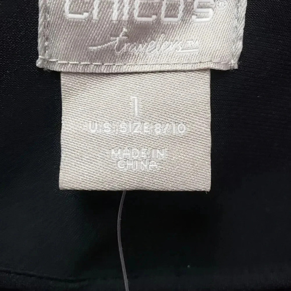 Chico's Travelers Black Jacket with Gold Zipper Accents New with Tag - Picture 3 of 7